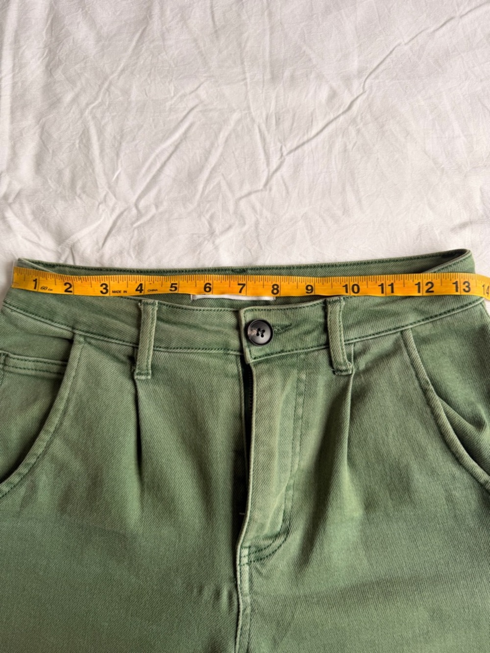 Zara Olive Green High-Rise Jeans - Picture 10 of 12